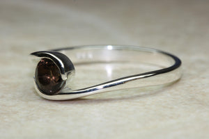 Natural Smokey Quartz Gemstone Ring.Sterling Silver.Perfect 16th,18th,21st birthday or Anniversary Gift.Promise Ring,Dress,Statement Ring.