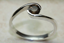 Load image into Gallery viewer, Natural Smokey Quartz Gemstone Ring.Sterling Silver.Perfect 16th,18th,21st birthday or Anniversary Gift.Promise Ring,Dress,Statement Ring.
