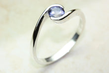 Load image into Gallery viewer, Natural Iolite Gemstone Ring.Sterling Silver Iolite Ring.16th,18th,21st birthday or Anniversary,Promise,Dress or Statement Ring.