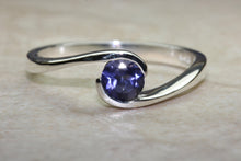 Load image into Gallery viewer, Natural Iolite Gemstone Ring.Sterling Silver Iolite Ring.16th,18th,21st birthday or Anniversary,Promise,Dress or Statement Ring.