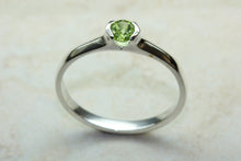 Load image into Gallery viewer, Natural Peridot Gemstone Ring.Sterling Silver Peridot.Perfect 16th,18th,21st birthday or Anniversary Gift.Promise Ring,Dress,Statement Ring.