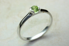 Load image into Gallery viewer, Natural Peridot Gemstone Ring.Sterling Silver Peridot.Perfect 16th,18th,21st birthday or Anniversary Gift.Promise Ring,Dress,Statement Ring.