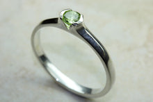 Load image into Gallery viewer, Natural Peridot Gemstone Ring.Sterling Silver Peridot.Perfect 16th,18th,21st birthday or Anniversary Gift.Promise Ring,Dress,Statement Ring.