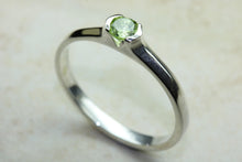 Load image into Gallery viewer, Natural Peridot Gemstone Ring.Sterling Silver Peridot.Perfect 16th,18th,21st birthday or Anniversary Gift.Promise Ring,Dress,Statement Ring.