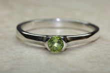 Load image into Gallery viewer, Natural Peridot Gemstone Ring.Sterling Silver Peridot.Perfect 16th,18th,21st birthday or Anniversary Gift.Promise Ring,Dress,Statement Ring.