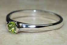 Load image into Gallery viewer, Natural Peridot Gemstone Ring.Sterling Silver Peridot.Perfect 16th,18th,21st birthday or Anniversary Gift.Promise Ring,Dress,Statement Ring.