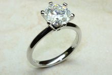 Load image into Gallery viewer, Platinum 8.50MM Round Moissanite Diamond Solitaire.Moissanite Engagement Ring.Forever Classic Moissanite Dress,Statement,Promise Ring.