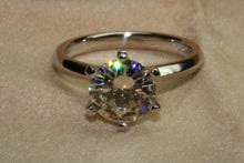 Load image into Gallery viewer, Platinum 8.50MM Round Moissanite Diamond Solitaire.Moissanite Engagement Ring.Forever Classic Moissanite Dress,Statement,Promise Ring.