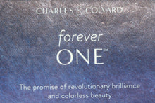 Load image into Gallery viewer, Elegant Charles and Colvard 1 carat Forever One graded Mossainte platinum solitaire