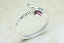 Load image into Gallery viewer, Natural Rhodolite Gemstone Ring.Sterling Silver Rhodolite Garnet.16th,18th,21st birthday or Anniversary,Promise,Dress or Statement Ring.