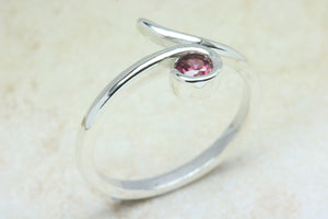 Natural Rhodolite Gemstone Ring.Sterling Silver Rhodolite Garnet.16th,18th,21st birthday or Anniversary,Promise,Dress or Statement Ring.