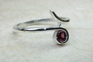 Natural Rhodolite Gemstone Ring.Sterling Silver Rhodolite Garnet.16th,18th,21st birthday or Anniversary,Promise,Dress or Statement Ring.