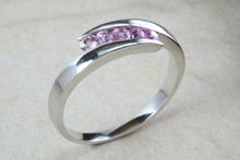 Load image into Gallery viewer, Pink Topaz set White Gold Ring