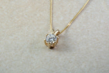 Load image into Gallery viewer, Half carat Diamond solitaire pendant and chain in 18ct yellow gold, Forever One Charles and Colvard Moissanite Diamond