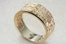 Load image into Gallery viewer, Ladies Yellow Gold Thumb Ring. 9ct Yellow Gold. Solid gold and 9mm wide.Dress or Statement ring. Ideal Gift Solution For Any Occasion