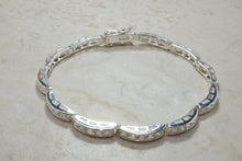 Load image into Gallery viewer, Silver Tennis Bracelet.C Z set sterling silver line bracelet.Diamond look bracelet.Perfect Christmas,birthday,anniversary or graduation Gift