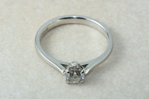 Platinum Natural Diamond Solitaire,Real 0.32ct Round Brilliant Cut Diamond,Grade F colour VS1 Clarity. Platinum Engagement Ring,Promise Ring