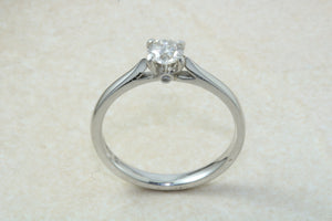 Platinum Natural Diamond Solitaire,Real 0.32ct Round Brilliant Cut Diamond,Grade F colour VS1 Clarity. Platinum Engagement Ring,Promise Ring