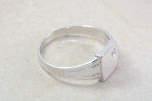 Load image into Gallery viewer, Sterling silver gents Diamond set signet ring. Real round cut Diamond. Perfect gift idea for any occasion