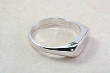 Load image into Gallery viewer, Sterling silver gents Diamond set signet ring. Real round cut Diamond. Perfect gift idea for any occasion