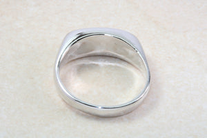 Sterling silver gents Diamond set signet ring. Real round cut Diamond. Perfect gift idea for any occasion