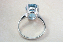 Load image into Gallery viewer, Silver Ring set with large Natural Oval Blue Topaz.November birthstone,Sagittarius Zodiac Gemstone.Perfect birthday or Anniversary Gift.