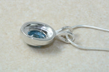 Load image into Gallery viewer, Natural Blue Topaz Necklace.Sterling Silver Real Oval Cut Blue Topaz Pendant and Chain .Ideal 16th,18th,21st Birthday gift.Anniversary Gift.