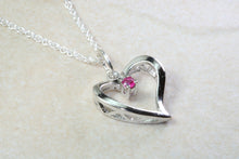 Load image into Gallery viewer, Love Heart Ruby set Necklace
