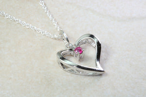 Love Heart Ruby set Necklace