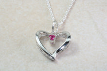 Load image into Gallery viewer, Love Heart Ruby set Necklace