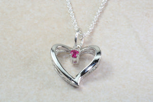 Love Heart Ruby set Necklace