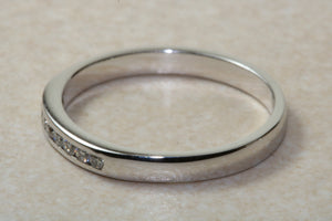 Traditional Simple Diamond Eternity Ring. Round cut Diamonds Chanel Set.18ct white Gold. Eternity,Wedding, Stack or Dress Ring