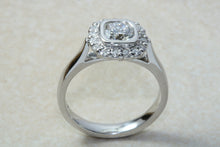 Load image into Gallery viewer, Platinum Natural Diamond Engagement ring,GIA Cert middle Diamond 0.51ct D VS2 grade, outer Diamonds 0.32ct. Square Cushion cut Centre Diamd