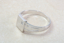 Load image into Gallery viewer, Sterling silver gents Diamond set signet ring. Real round cut Diamond. Perfect gift idea for any occasion