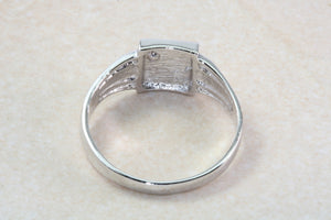 Sterling silver gents Diamond set signet ring. Real round cut Diamond. Perfect gift idea for any occasion