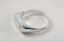 Load image into Gallery viewer, Sterling silver gents Diamond set signet ring. Real round cut Diamond. Perfect gift idea for any occasion