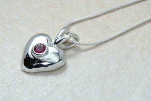 Love Heart Ruby set Necklace