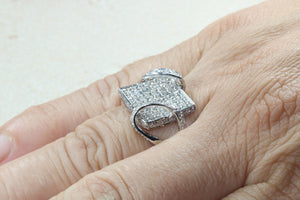 Natural Diamond set ladies Cocktail ring. natural diamonds and 18ct gold. Dress, cocktail, anniversary,statement ring. Perfect Gift idea