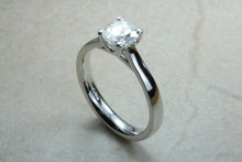 Load image into Gallery viewer, 1.00 ct Radiant cut Forever One Moissanite Platinum Soitaire. DEF colour VVS1 clarity.