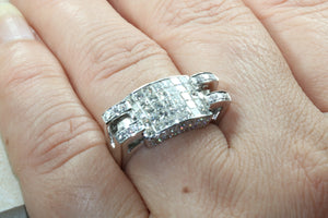 Natural Diamond set ladies Cocktail ring. natural diamonds and 18ct gold. Dress, cocktail, anniversary,statement ring. Perfect Gift idea