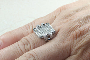Natural Diamond set ladies Cocktail ring. natural diamonds and 18ct gold. Dress, cocktail, anniversary,statement ring. Perfect Gift idea
