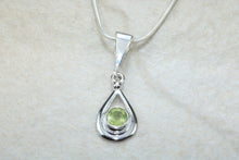 Load image into Gallery viewer, Natural Peridot Gemstone Pendant.Sterling Silver Peridot Necklace.Perfect 16th,18th,21st birthday or Anniversary Gift.Pendant with Chain