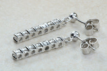 Load image into Gallery viewer, Beautiful Diamond set dropper earrings. 18ct Gold push back fittings.Perfect gift solution for any occasion. F VS1 grade Diamonds