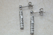 Load image into Gallery viewer, Beautiful Diamond set dropper earrings. 18ct Gold push back fittings.Perfect gift solution for any occasion. F VS1 grade Diamonds