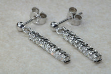 Load image into Gallery viewer, Beautiful Diamond set dropper earrings. 18ct Gold push back fittings.Perfect gift solution for any occasion. F VS1 grade Diamonds
