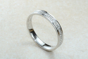 Traditional dainty and simple Diamond set eternity ring, perfect as wedding,dress,anniversary,stacker ring, Ideal gift for any occasion