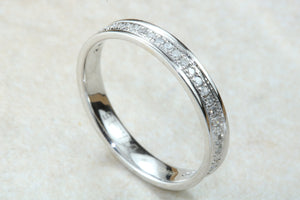 Traditional dainty and simple Diamond set eternity ring, perfect as wedding,dress,anniversary,stacker ring, Ideal gift for any occasion