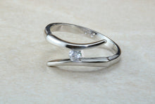 Load image into Gallery viewer, Lovely twist shank Diamond set ring. absolutely perfect present for all occasions. birthday's, anniversaries, graduation etc