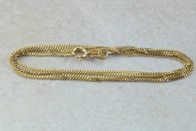 Load image into Gallery viewer, 9ct yellow gold chain, flat diamond cut curb chain, perfect for pendants or to wear alone. 18 inch long