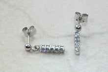 Load image into Gallery viewer, Diamond set dropper earrings. 18ct Gold with Latchback fittings.Perfect gift solution for any occasion. F VS1 grade Diamonds